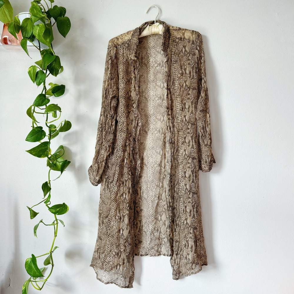 Snake skin silk top